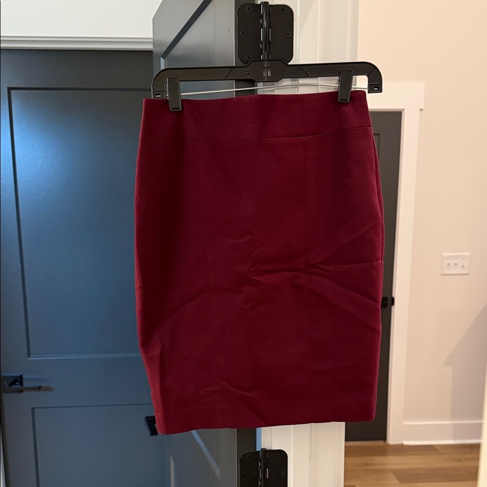 Chic Express Women's Burgundy Pencil Skirt